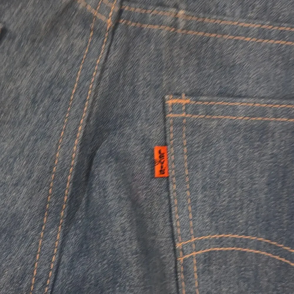 1980s Levis Rare Vintage Orange Tab Western Light Wash Jeans Deadstock 32x32